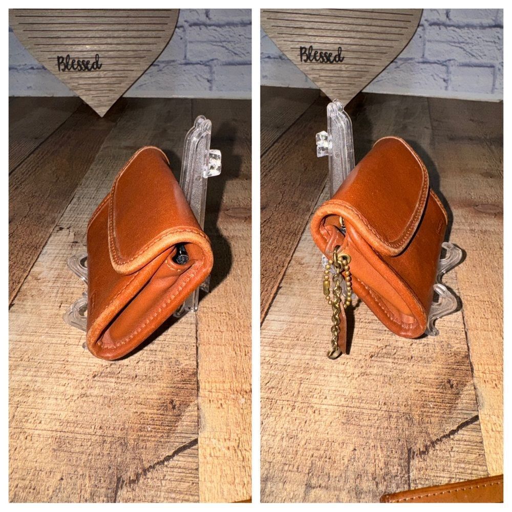 Vintage Coach Multifunction Wallet #7219 British Tan 1990's and card holder - Picture 4 of 13